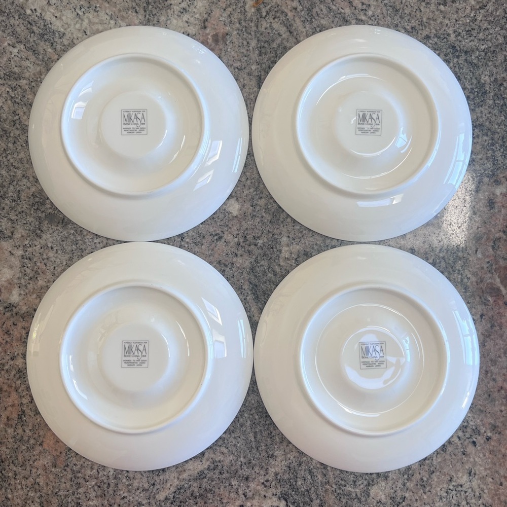 Mikasa Montmartre cups and saucers, bread and butter plates, and salad plates - Picture 12 of 17